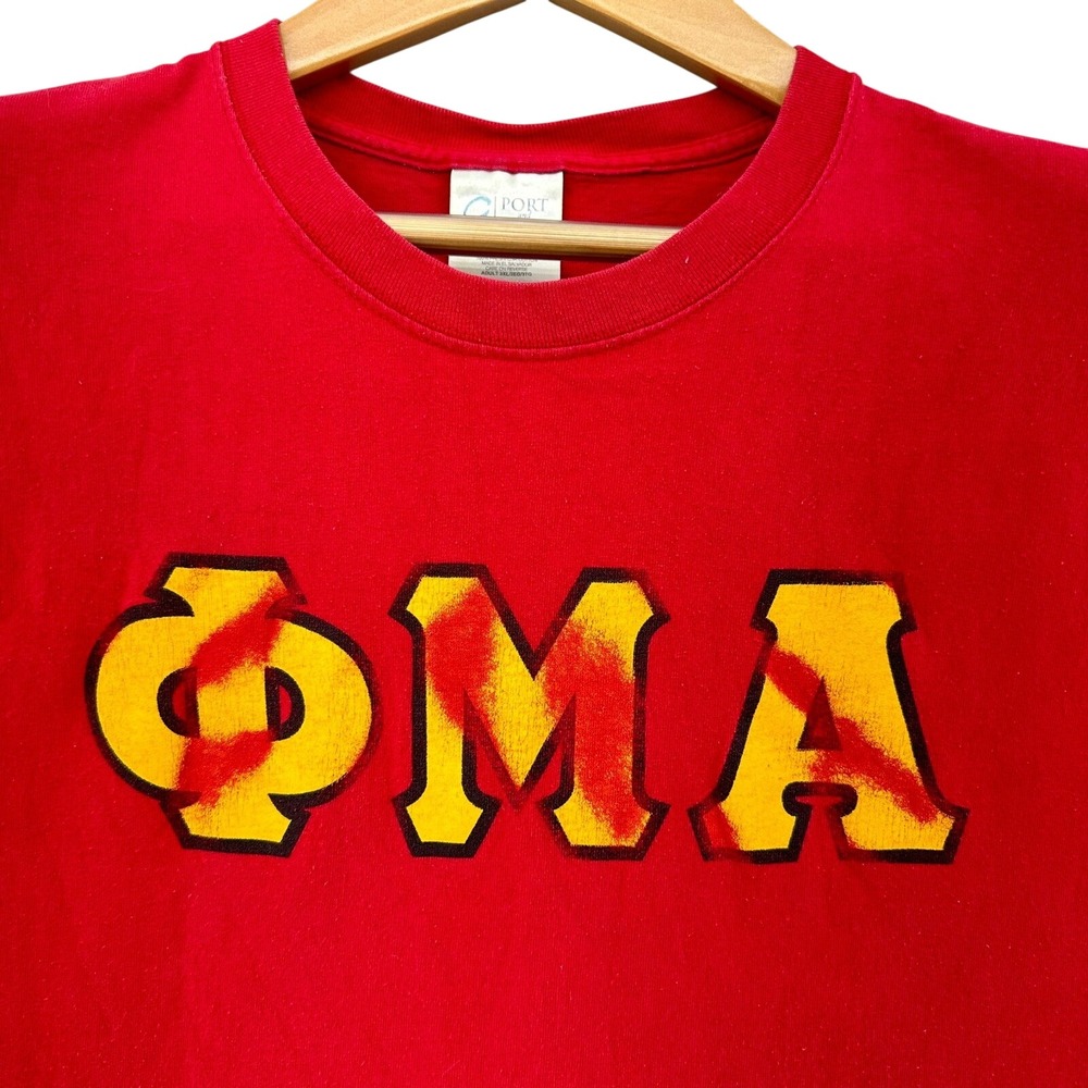 VTG Phi Mu Alpha Red Frat University T Shirt 3XL Fraternity Greek Letters Y2K